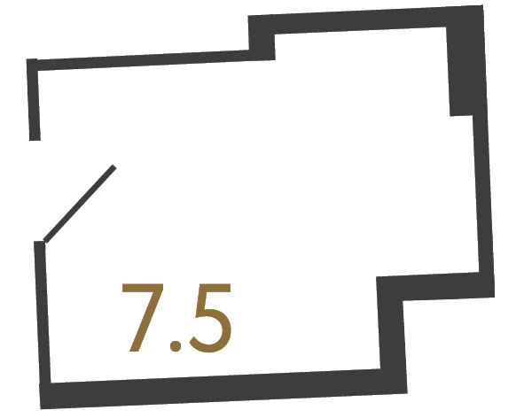 Коммерческое помещение №73 в ЖК Цвет Зеленогорска - 7.5 м²