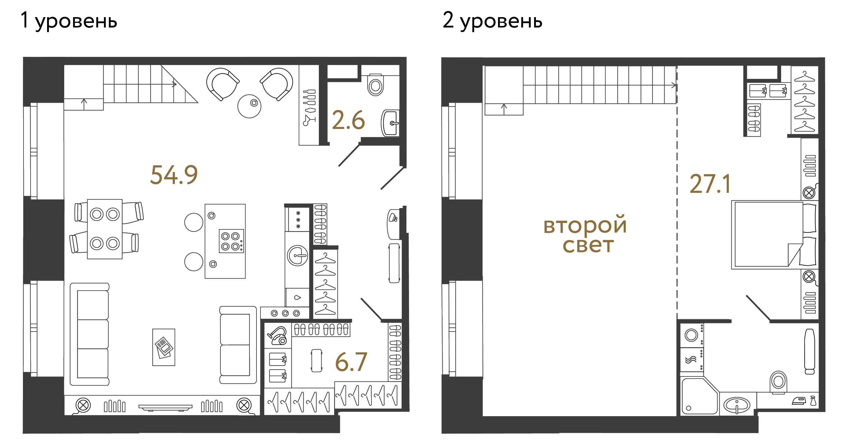 Однокомнатный номер 91.3 м²