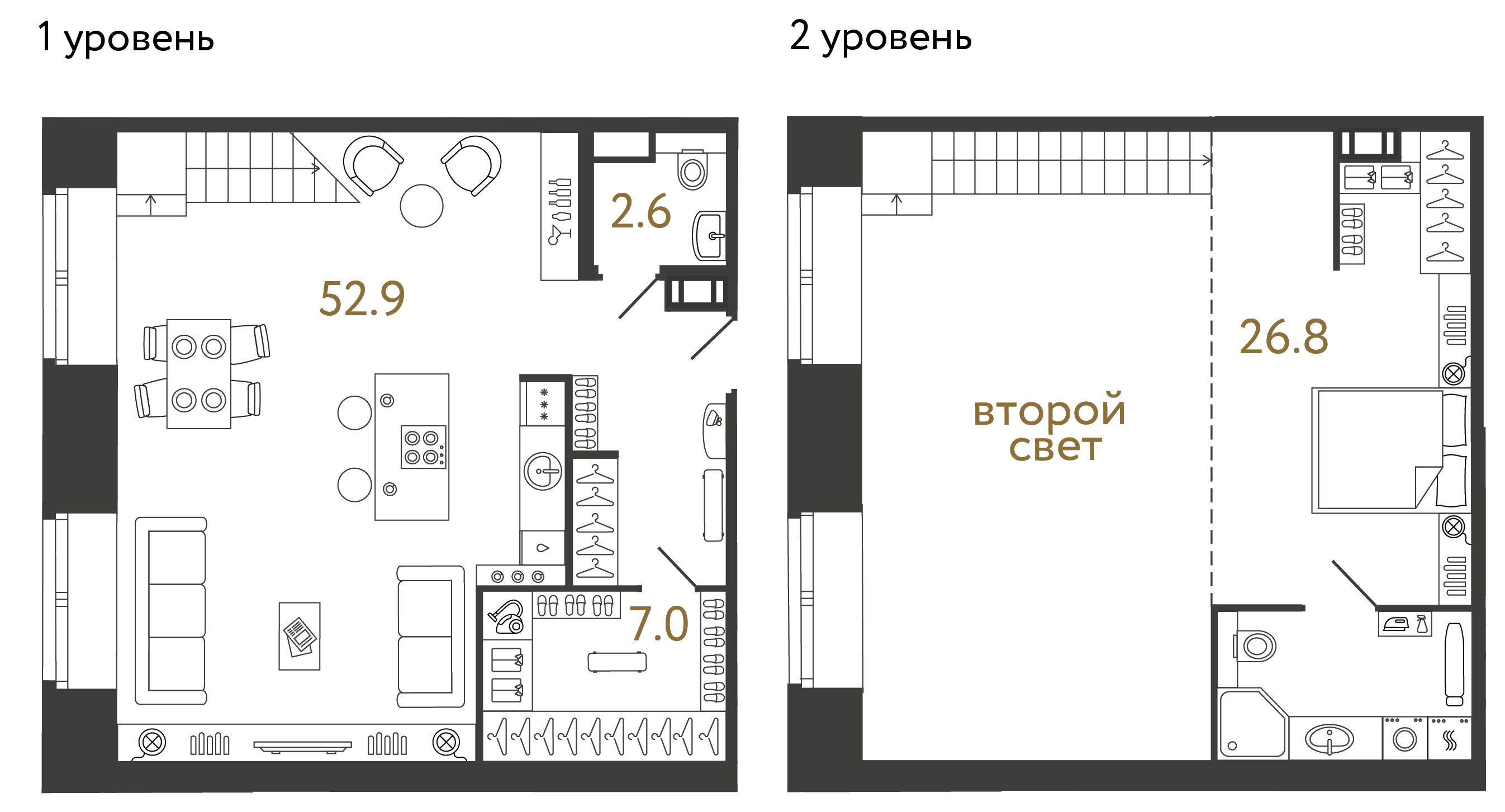 Однокомнатный номер 89.3 м²