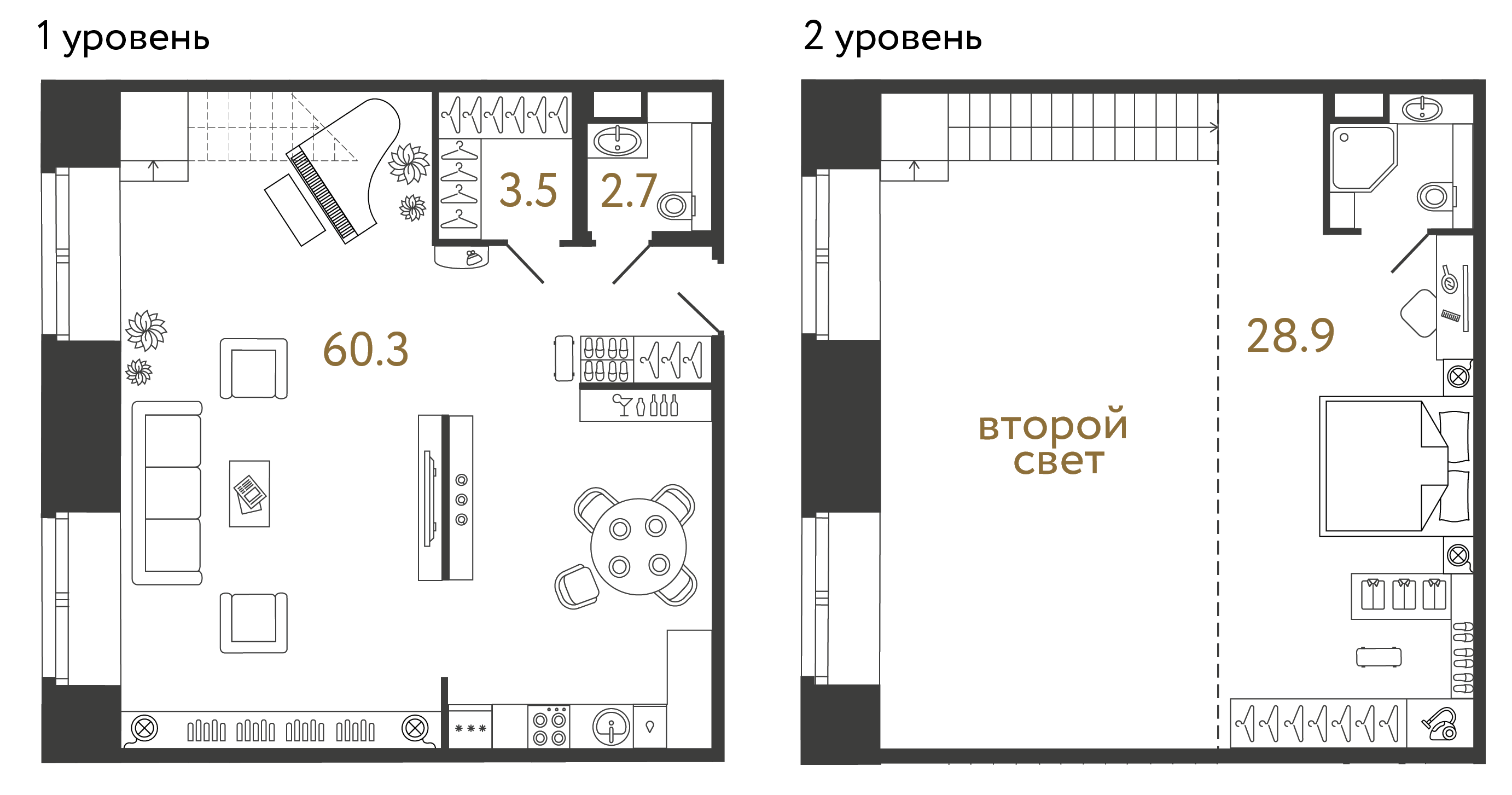 Однокомнатный номер 95.4 м²