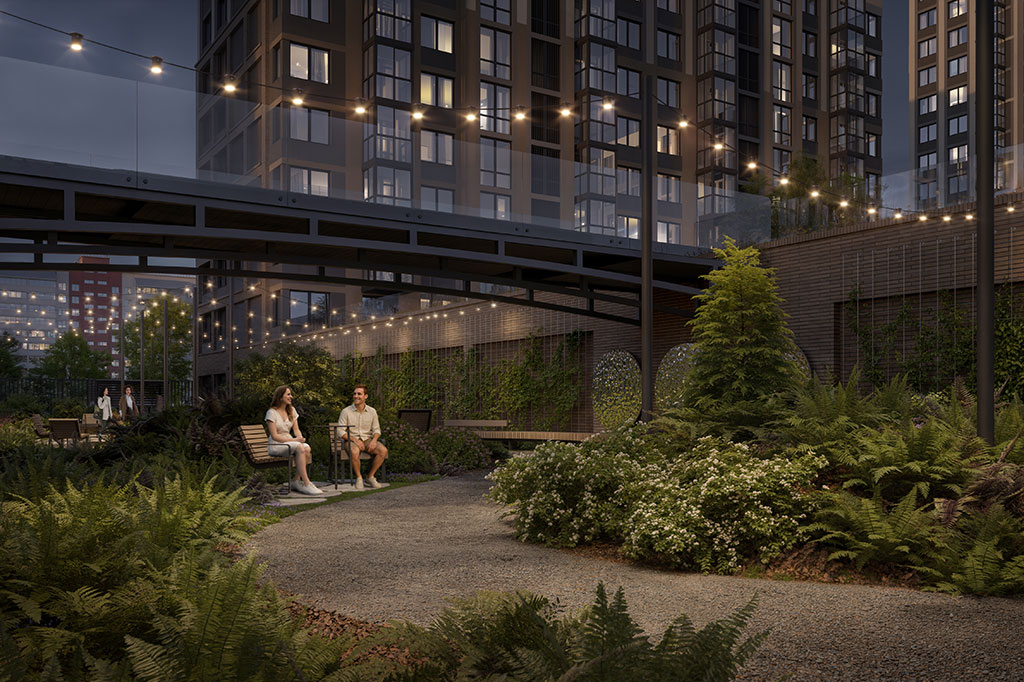 Пешеходный мост ЖК «Гений» Пешеходный мост ЖК «Гений»