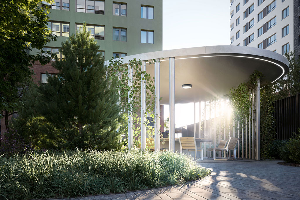 беседка во дворе дома Ultra City 3.0