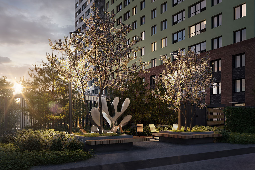 Двор жилого комплекса Ультра Сити 3.0