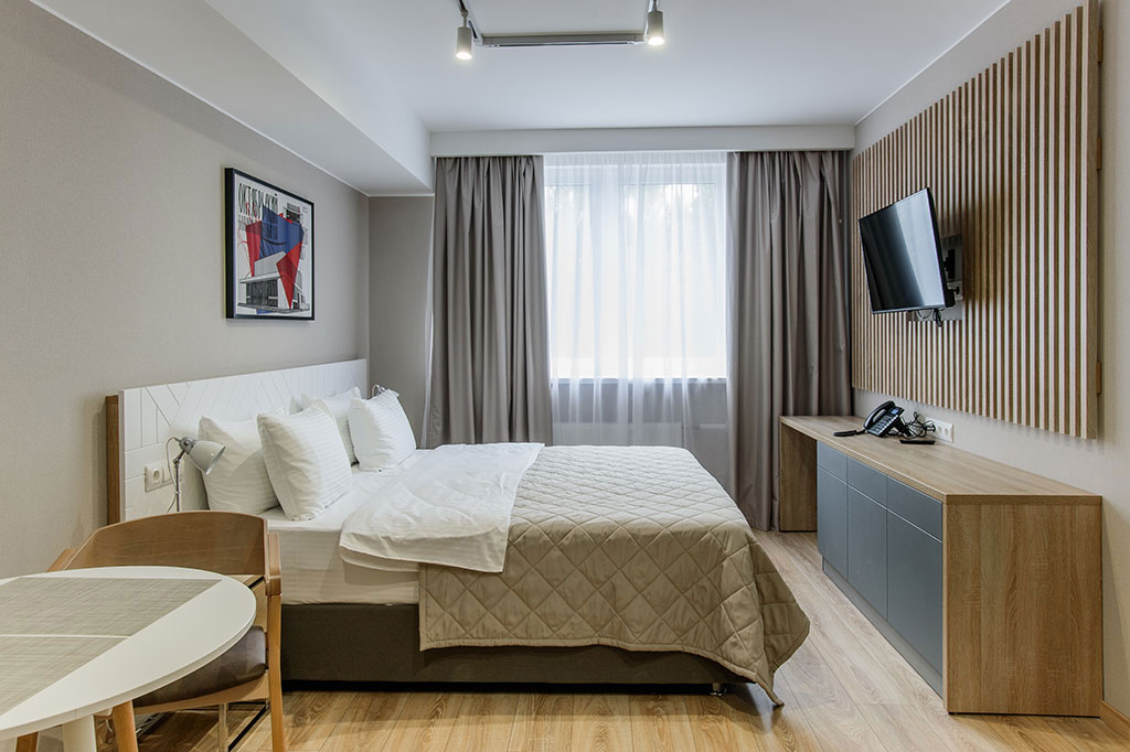 Номер апарт-отеля ARTSTUDIO Moskovsky у метро «Фрунзенская» от RBI Номер апарт-отеля ARTSTUDIO Moskovsky у метро «Фрунзенская» от RBI