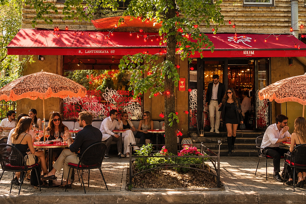 Ресторан Atelier tapas&bar на Лахтинской улице, 8А Петроградской стороны, в доходном доме Никитина