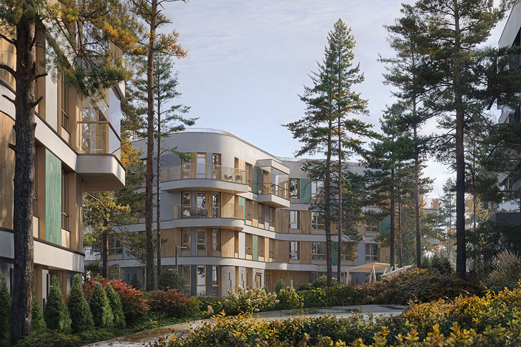 Двор лаунж-отеля «Сад Зеленогорска»