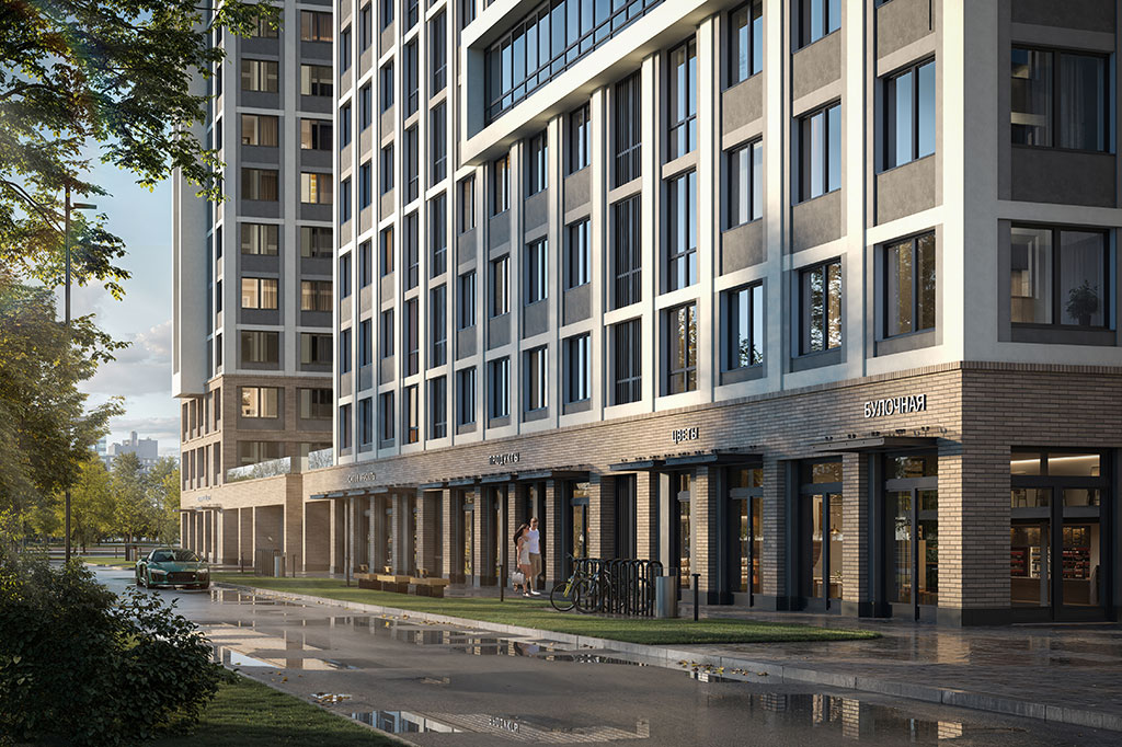 Фасад дома «Гений» на проспекте Большевиков Фасад дома «Гений» на проспекте Большевиков