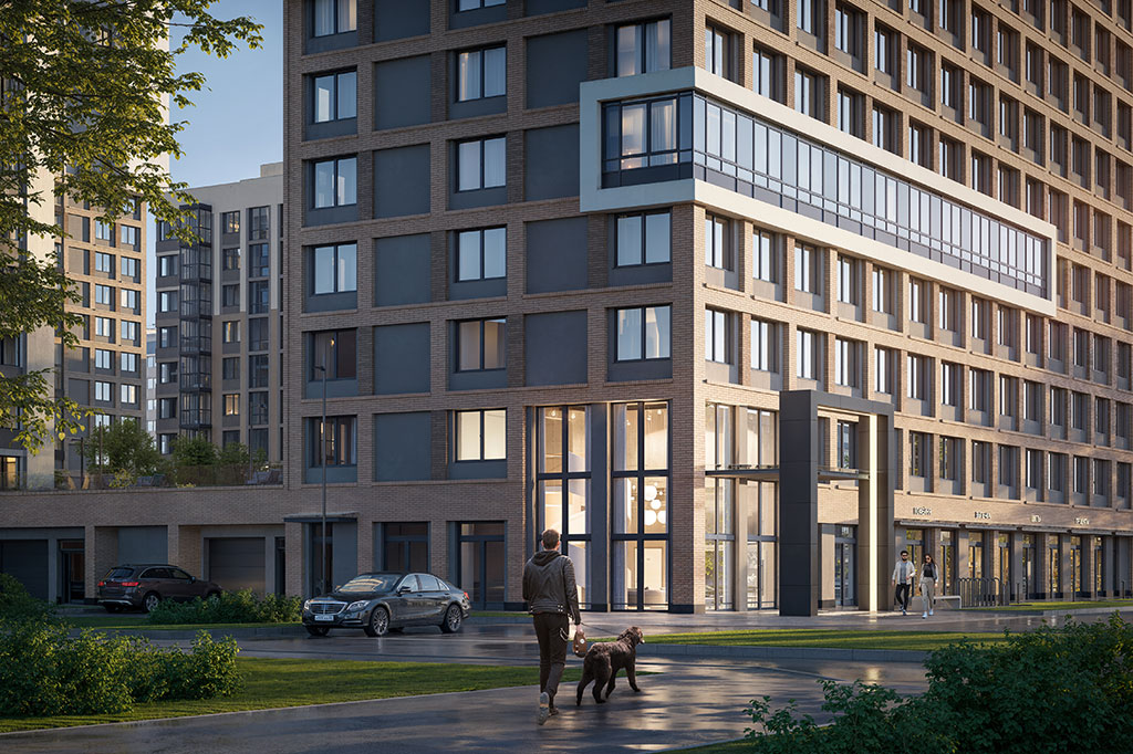 Фасад жилого комплекса Гений застройщика RBI