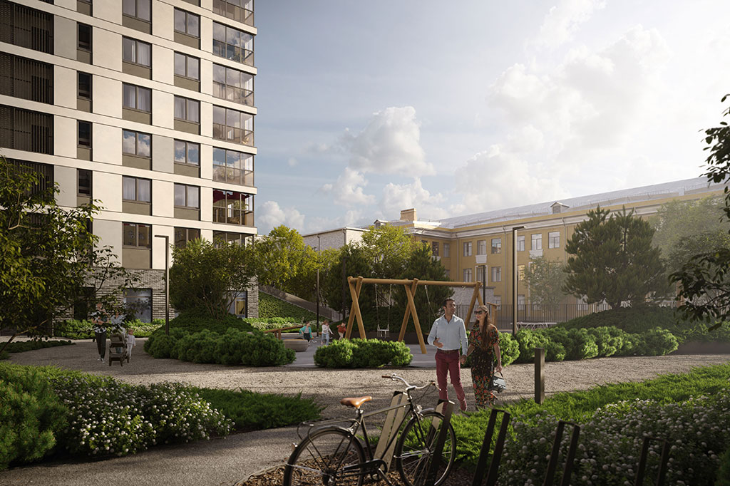 двор дома Литера на Большом Смоленском проспекте от RBI