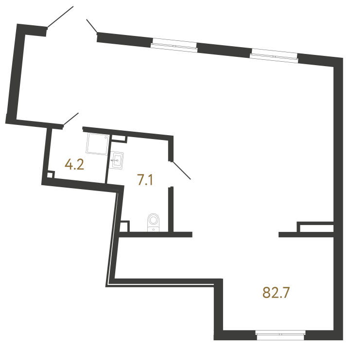 Помещение №235 - 94 м², 1 этаж