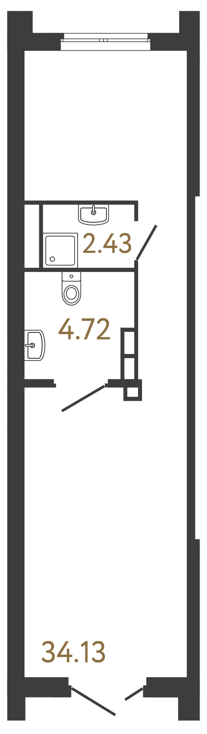 Помещение №960 - 41.28 м², 1 этаж