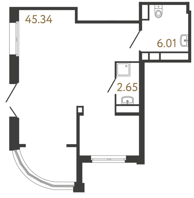 Коммерческое помещение №965 в ЖК Ultra City 3 - 54 м²