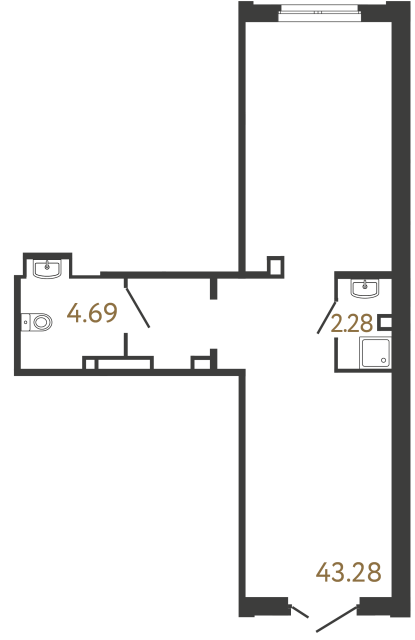 Коммерческое помещение №961 в ЖК Ultra City 3 - 50.25 м²
