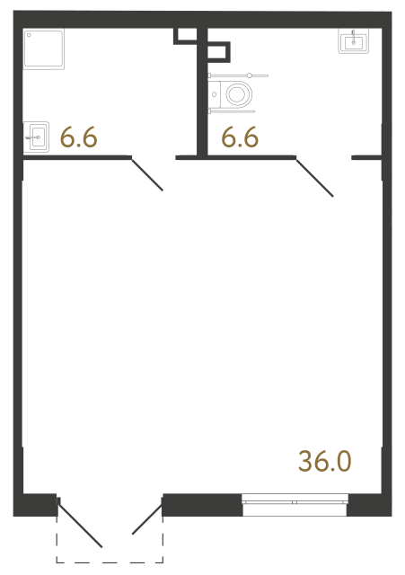 Коммерческое помещение №1170 в ЖК Струны 2 оч. - 49.2 м²