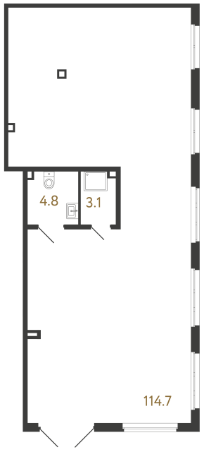 Коммерческое помещение №233 в ЖК Визионер - 122.6 м²
