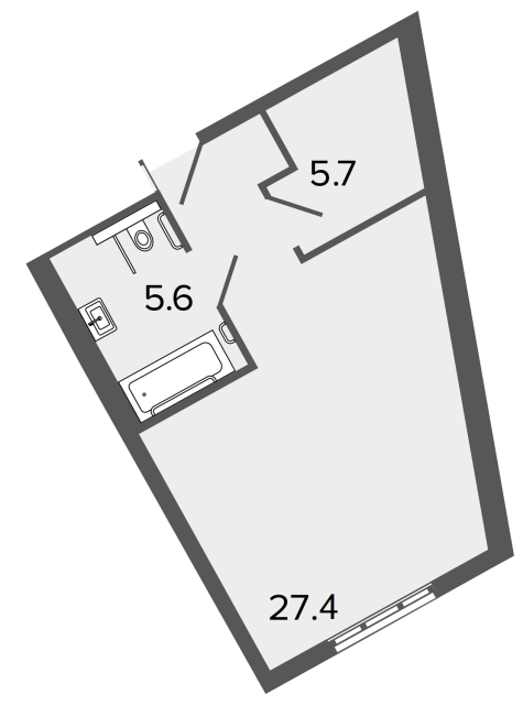 Апартаменты-студия №1434 в ЖК ARTSTUDIO M103 - 38.7 м²  - №2