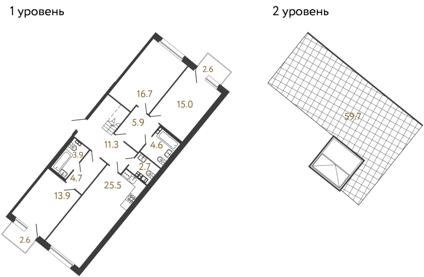 Трёхкомнатная квартира №66 в ЖК Цвет Зеленогорска - 104.2 м²  - №2