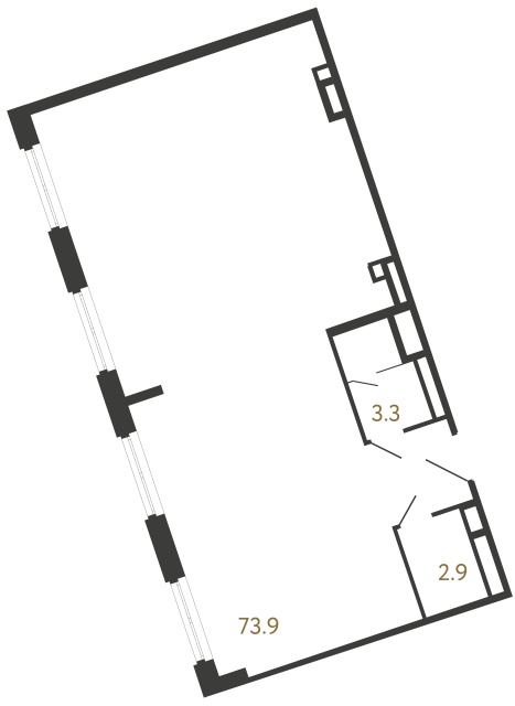 Коммерческое помещение №214 в ЖК Литера - 80.1 м²