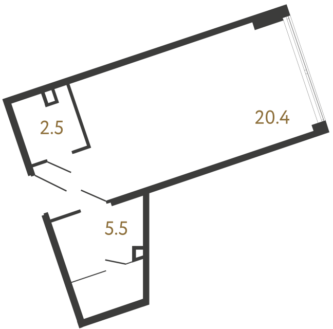 Коммерческое помещение №215 в ЖК Литера - 28.4 м²
