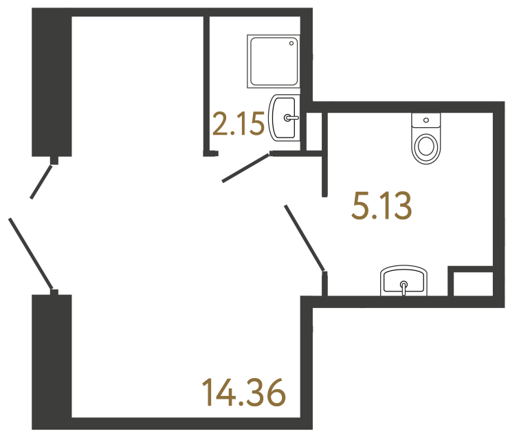 Коммерческое помещение №948 в ЖК Ultra City 3 - 21.64 м²