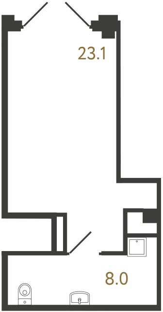 Коммерческое помещение №1237 в ЖК Гений - 31.1 м²