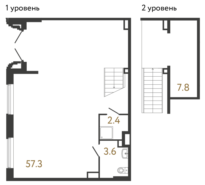 Коммерческое помещение №358 в ЖК Передвижники - 71.1 м²