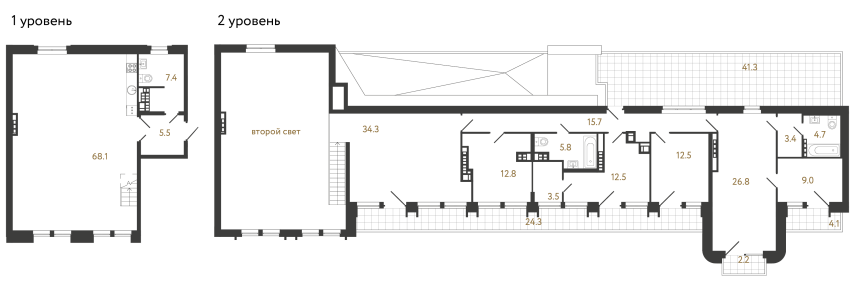 Пятикомнатная квартира №15 в ЖК Коллекционер - 222 м²  - №2