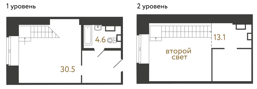 Однокомнатный номер №53 в ЖК Типография - 48.2 м²  - №2