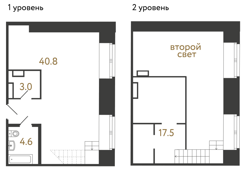 Однокомнатный номер №59 в ЖК Типография - 65.9 м²  - №2