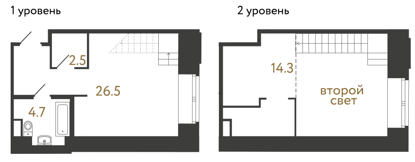 Однокомнатный номер №34 в ЖК Типография - 48 м²  - №2